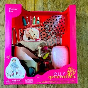 Our Generation Passenger Pet Doll and Pet Travel Accessory Set for 18” Dolls